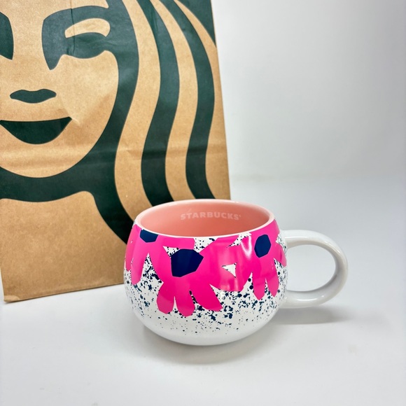 Starbucks Other - STARBUCKS Spring 2023 Ceramic Pink Flower Mug 14 0z.